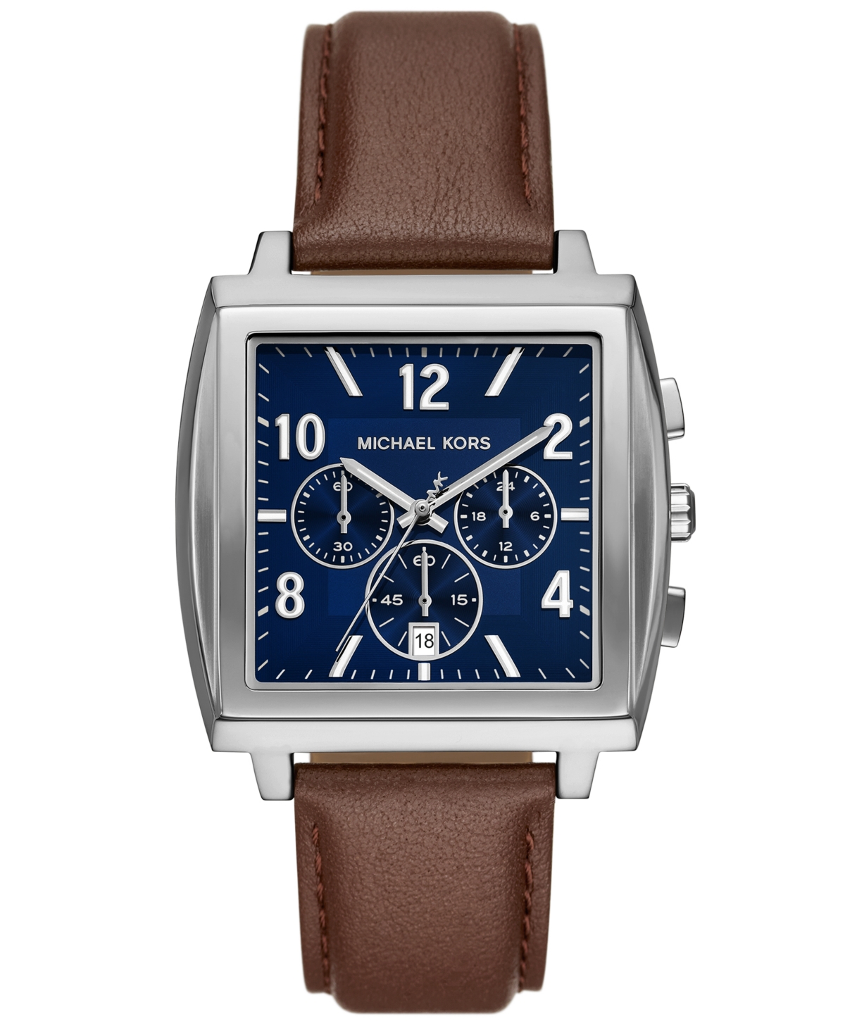 Men'sÂ Rhys Chronograph Brown Leather Watch, 41mm - Brown