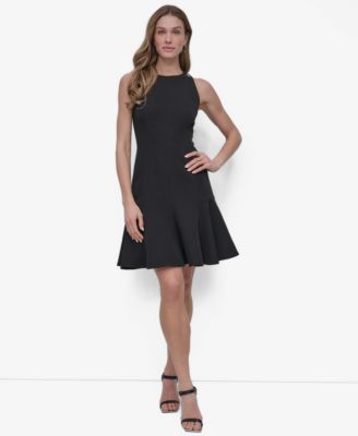 DKNY - Women's Sleeveless Crewneck Fit & Flare Dress