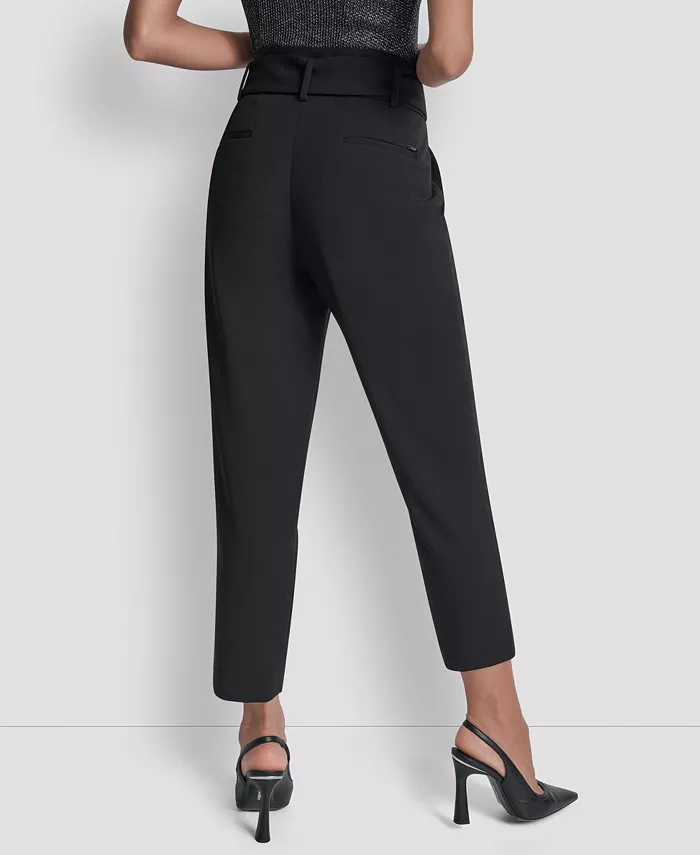 Women's Tie-Waist High-Rise Straight-Fit Pants - thumbnail 2