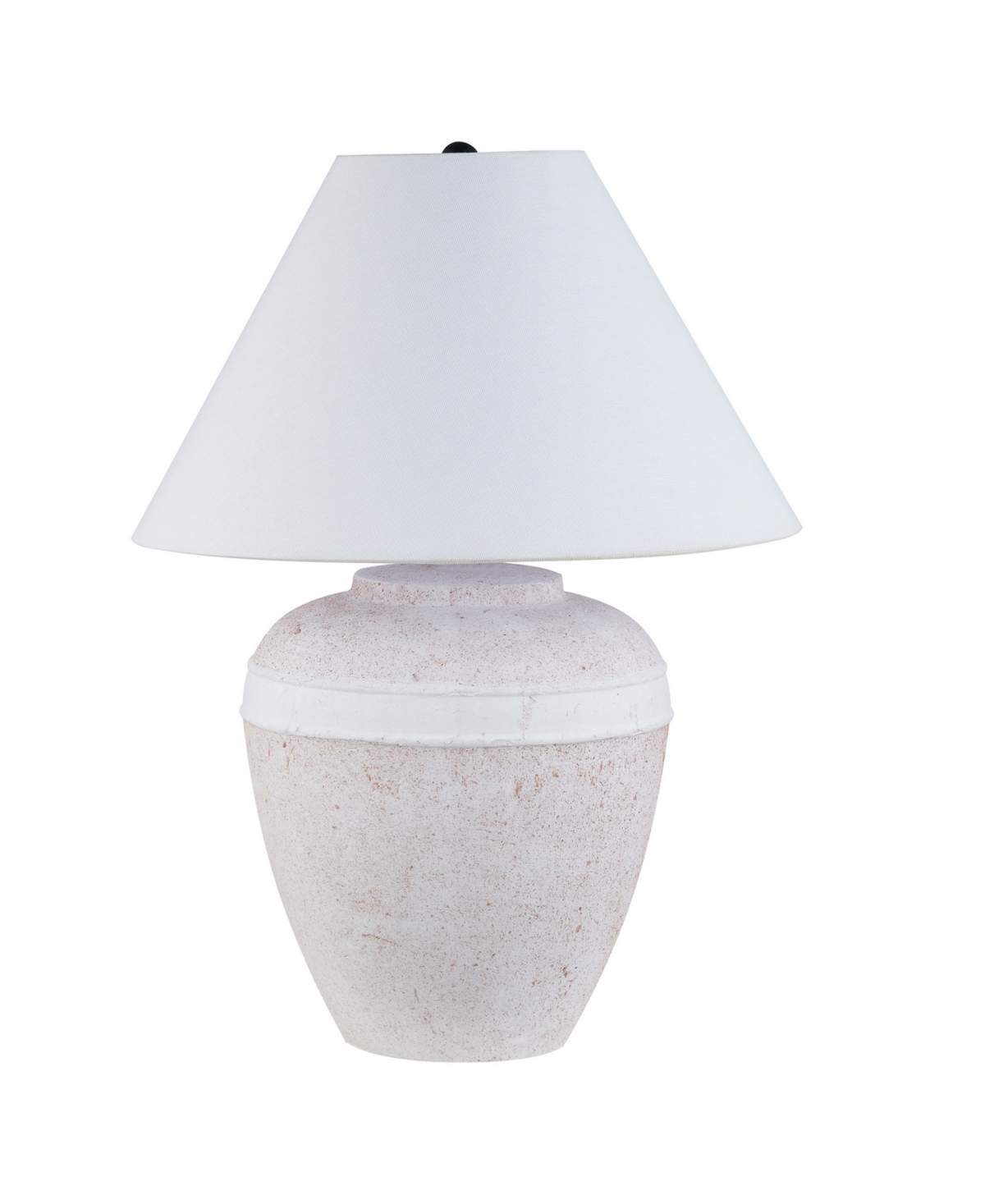 Hudson & Canal Chiara 22.5" Ceramic Table Lamp With Fabric Shade In White