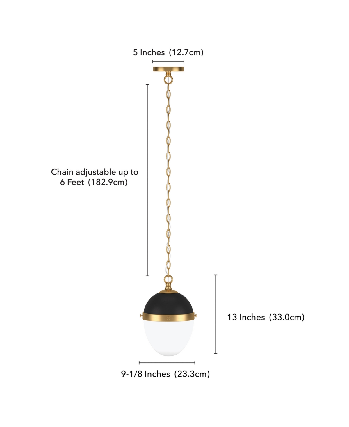 Hudson & Canal Aurelia 13" Metal Pendant With Glass Shade In Brown