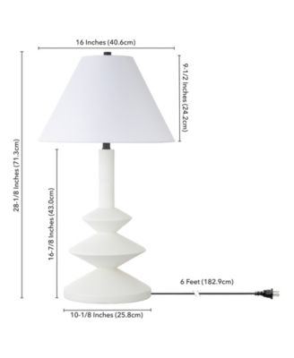 Abilene 28" Resin Triple Gourd Lamp with Fabric Shade