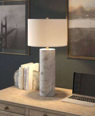 Elise 29.5" Metal Table Lamp with Fabric Shade
