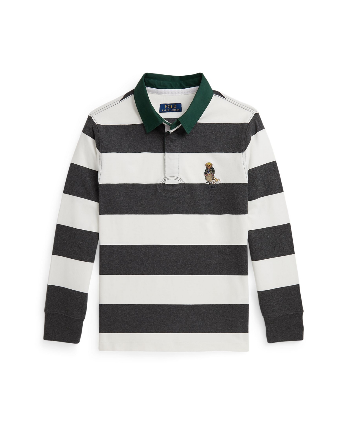 Polo Ralph Lauren Big Boys Polo Bear Rugby Shirt In Black