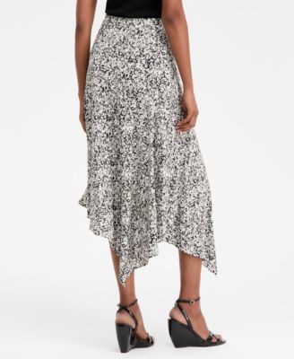 Women's Printed Asymmetrical Midi Skirt, Macy's Exclusive