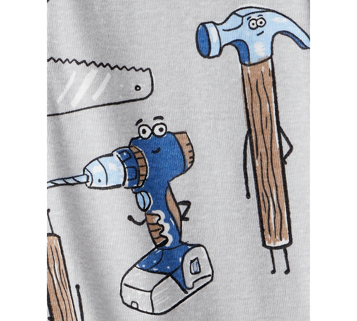 Carter's Baby Boys Construction-print 100% Cotton Long-sleeve Snug-fit 1-piece Footed Pajamas In Multi