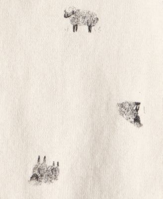 Baby Boys Cotton Sheep-Print Long-Sleeve Sweater & Jogger Pants, 2 Piece Set