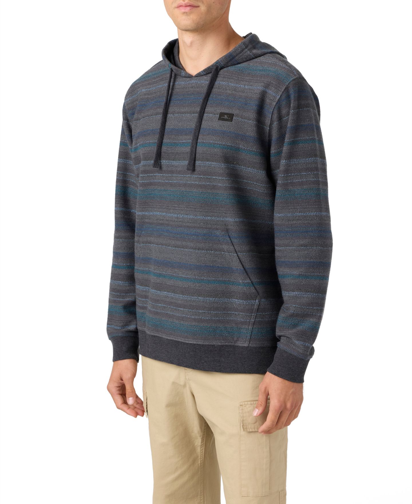 Мужской свитшот O'Neill Bavaro Stripe Pullover, цвет: Чёрный — фото 2