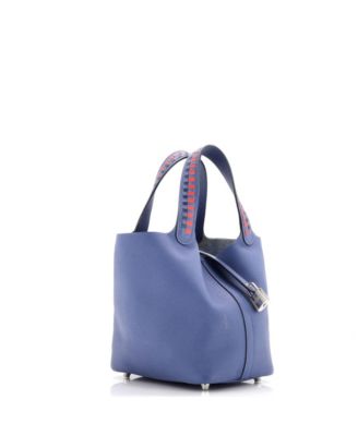 Pre-Owned Hermes PM Picotin Lock Bag Tressage Epsom