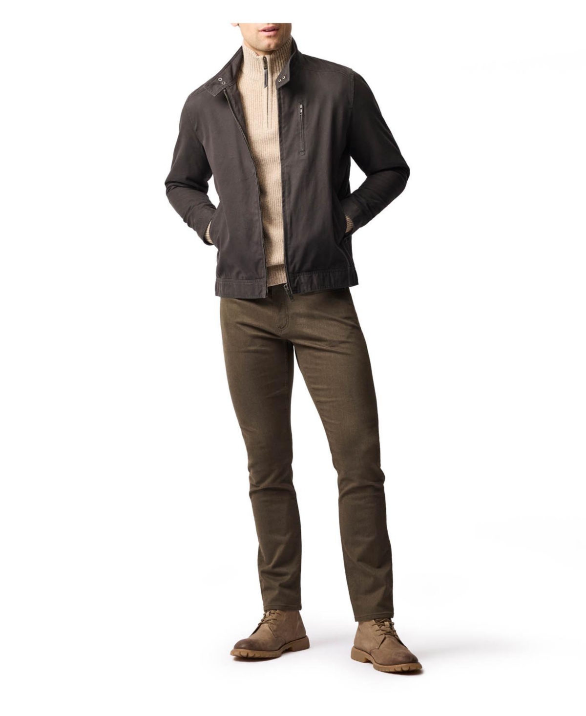 Rodd & Gunn Men's Robbies Road Quarter Zip Sweater In Brown