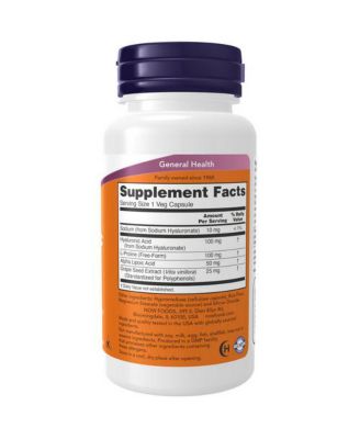 Hyaluronic Acid ,100 mg ,60 Vcaps