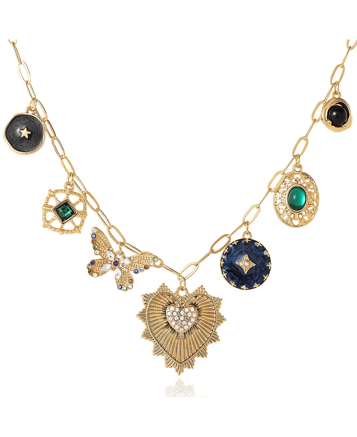 Celestial Charm Necklace - Gold/multi