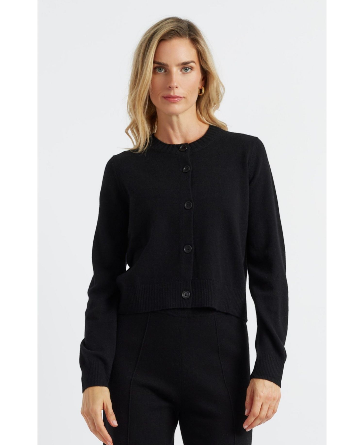 Women's Chinti and Parker Wool Cashmere Cropped Cardigan