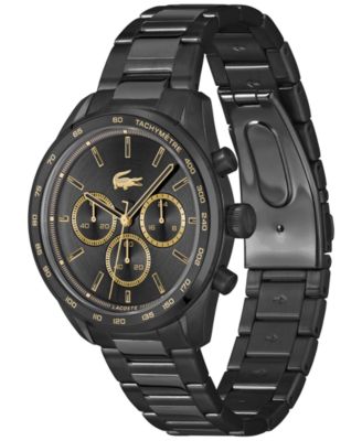 Men's Boston Black Ionic Plated Stainless Steel Bracelet Watch, 42mm