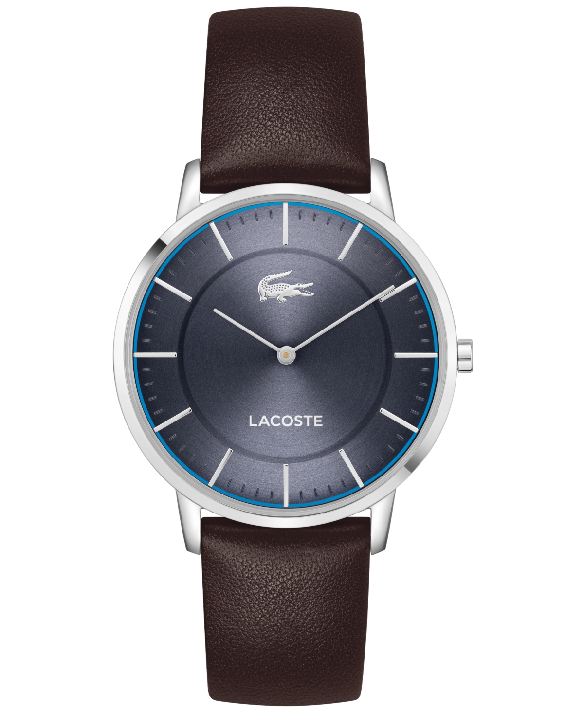 Men's Crocorigin Brown Leather Strap Watch, 40.5mm - Navy