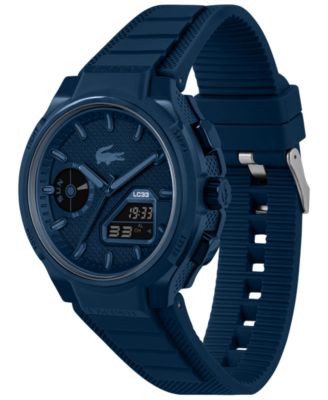 Men's LC33 Navy Silicone Strap Watch, 44.8mm