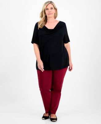 Plus Size Cowlneck Top, Macy's Exclusive