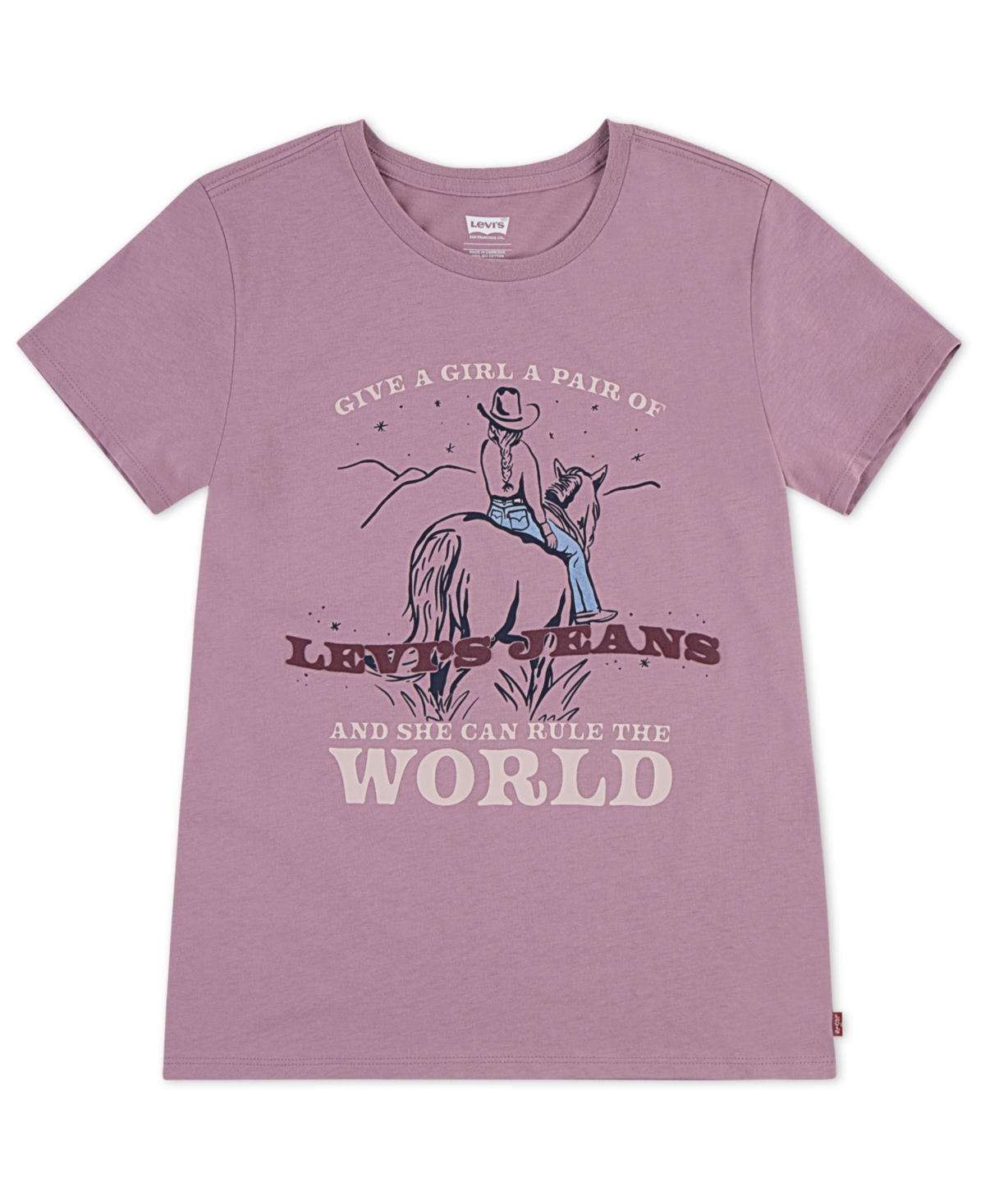 Levi's Big Girls Rule The World T-shirt In Pink