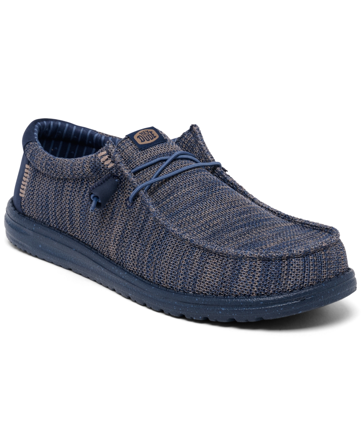 Men's Wally Stretch Sox Slip-On Casual Moccasin Sneakers from Finish Line - Navy Blazer