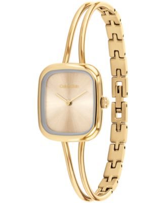 Women's CK Adore Gold Tone Stainless Steel Bangle Bracelet Watch 20.8mm