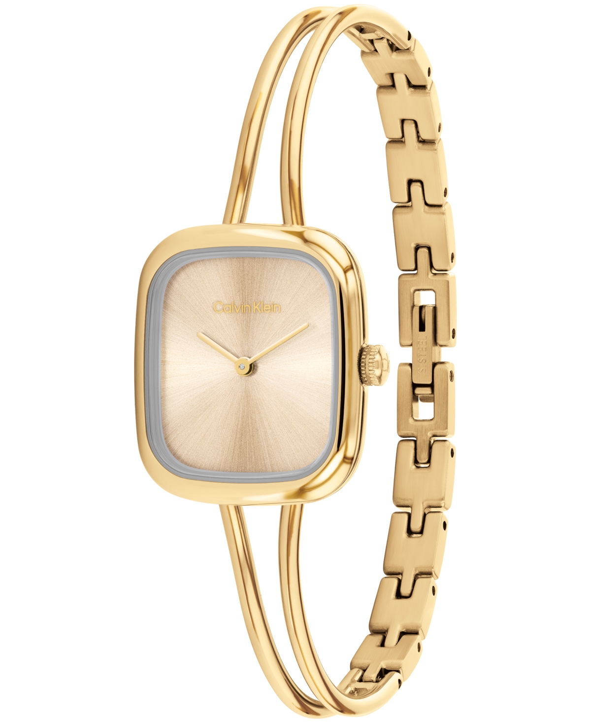 Calvin Klein Women's Ck Adore Gold Tone Stainless Steel Bangle Bracelet Watch 20.8mm