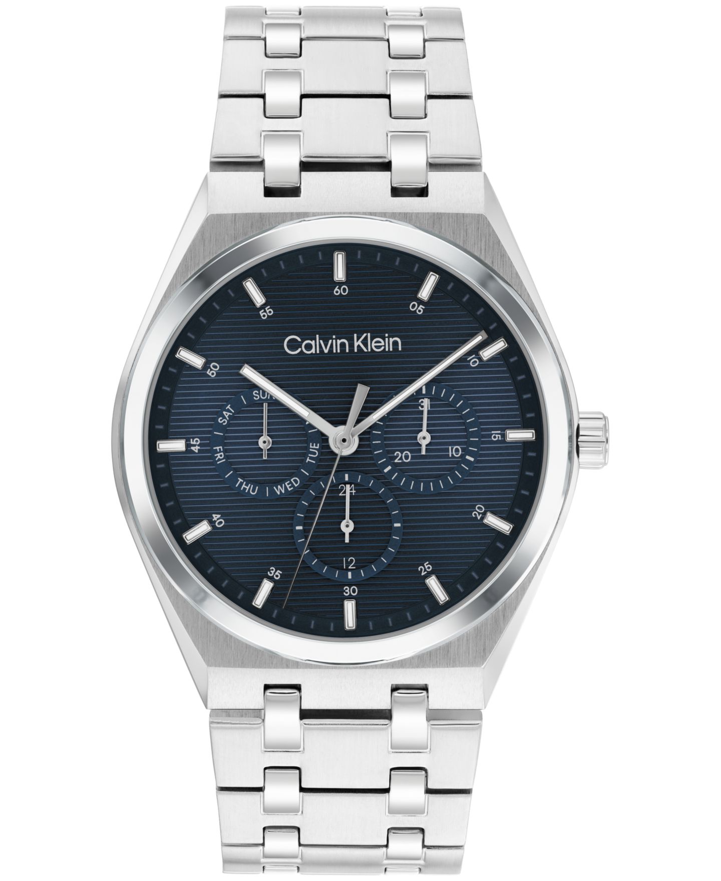 Мужские часы Calvin Klein CK Motion Silver Tone Stainless Steel Bracelet Watch 39mm — фото 1