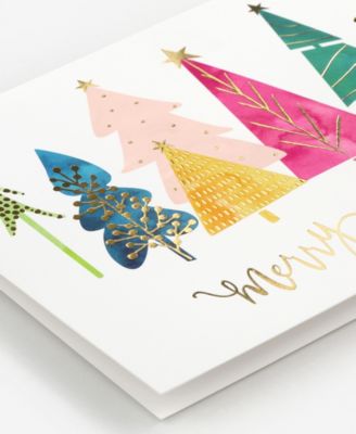 Merry Bright Treeline Holiday Boxed Cards