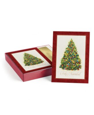 Traditional Tree Spanish Holiday Boxed Cards