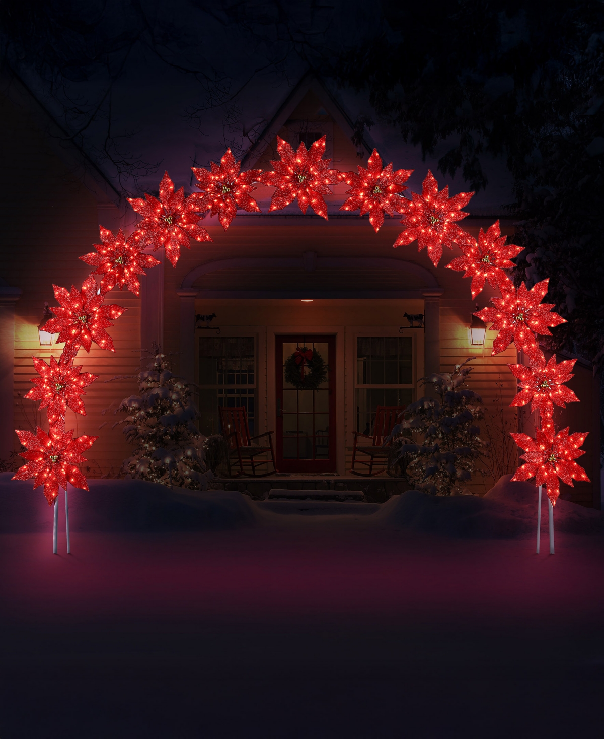 Mr. Christmas Poinsettia Illuminated Arch