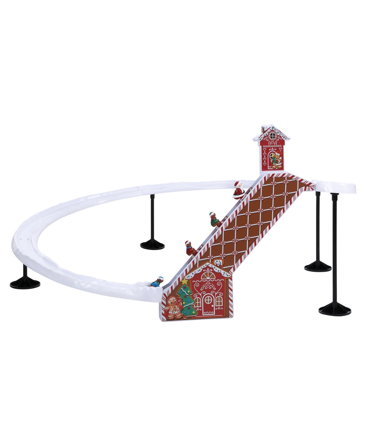 Mr. Christmas Animated Gingerbread Ski Slope In Brown