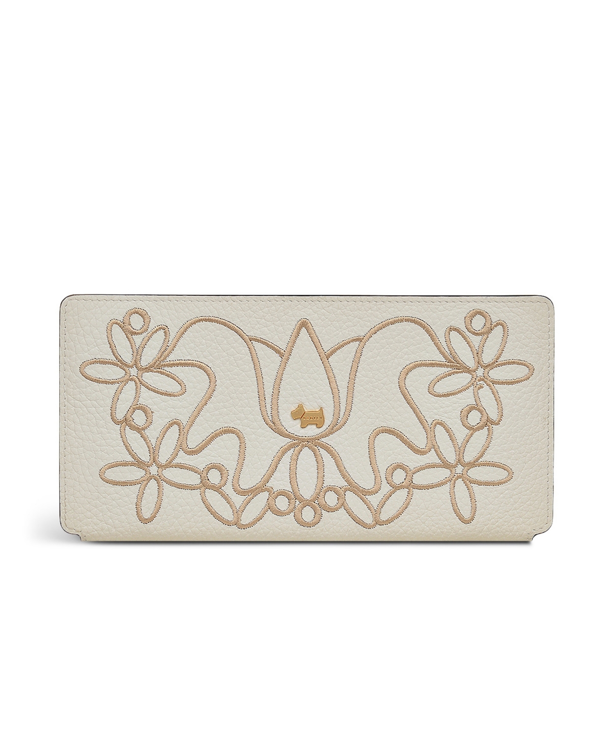 Coin Street Embroidery Bifold Wallet - Chalk