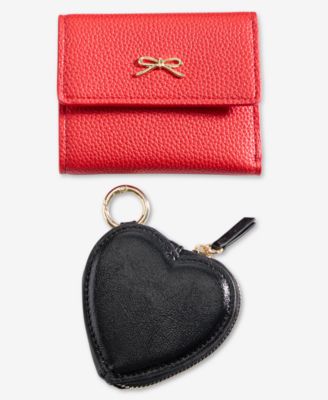 Boxed Maddynn Wallet & Heart Bag Charm Pouch Set, Macy's Exclusive