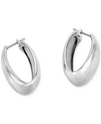 Small Modern Purity Hoop Earrings, 0.97"