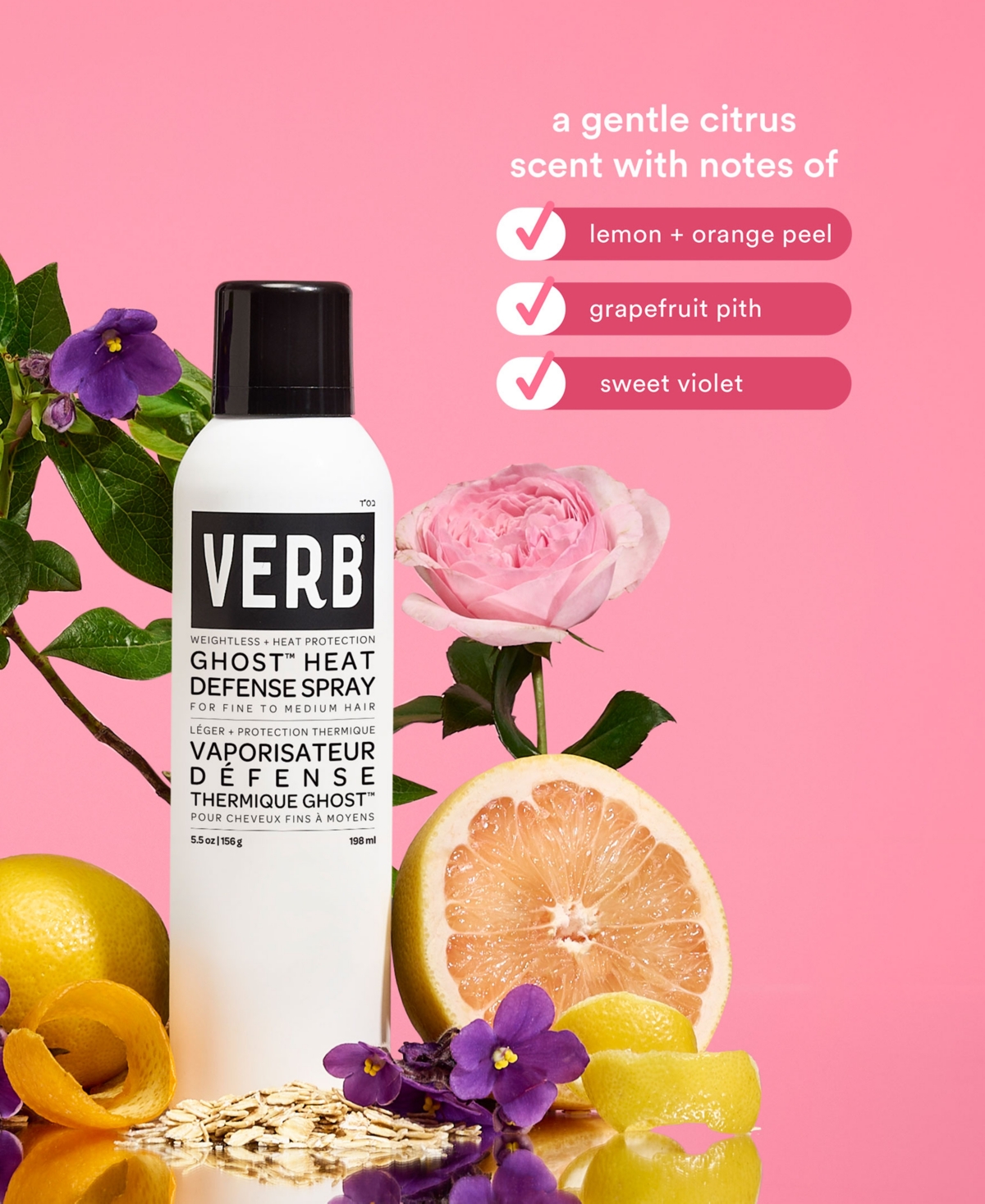 Verb Ghost Heat Defense Spray, 5.5 Oz. In Transparent