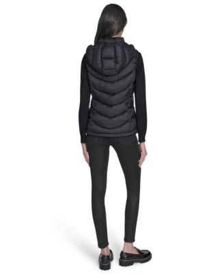 Women's Packable Hooded Puffer Vest, Created for Macy's