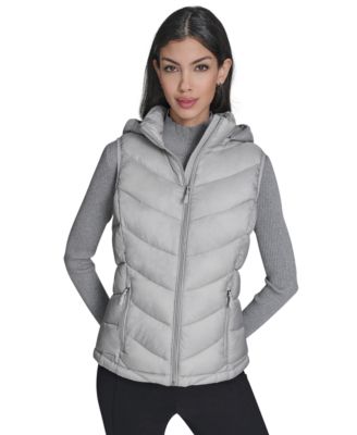 Women's Packable Hooded Puffer Vest, Created for Macy's