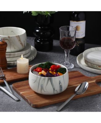 Matte Marble Look 12-Pc. Dinnerware Set, Service for 4