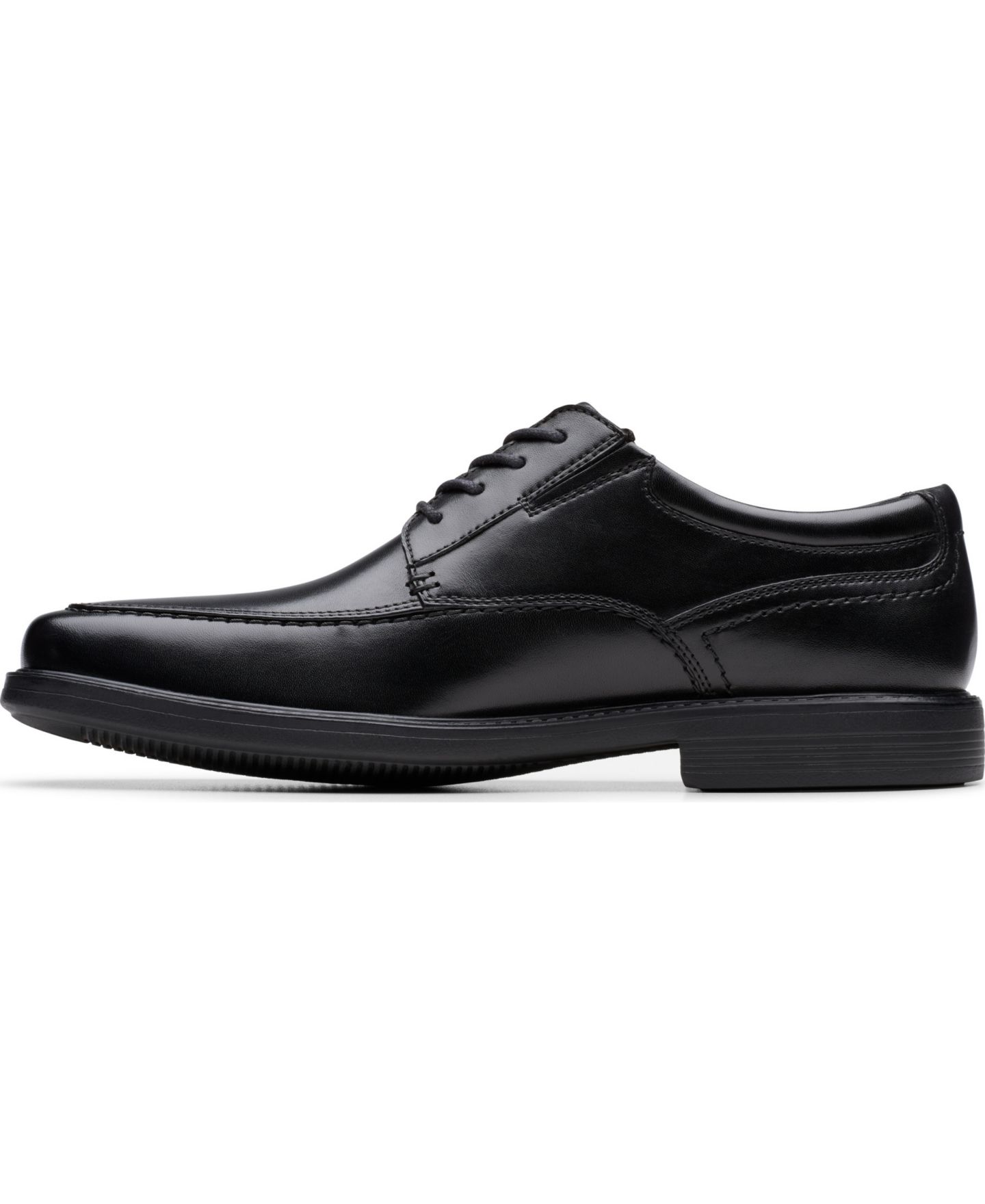 Мужские туфли Clarks Dresslite Apron Dress Shoe, цвет: Чёрный кожаный — фото 4