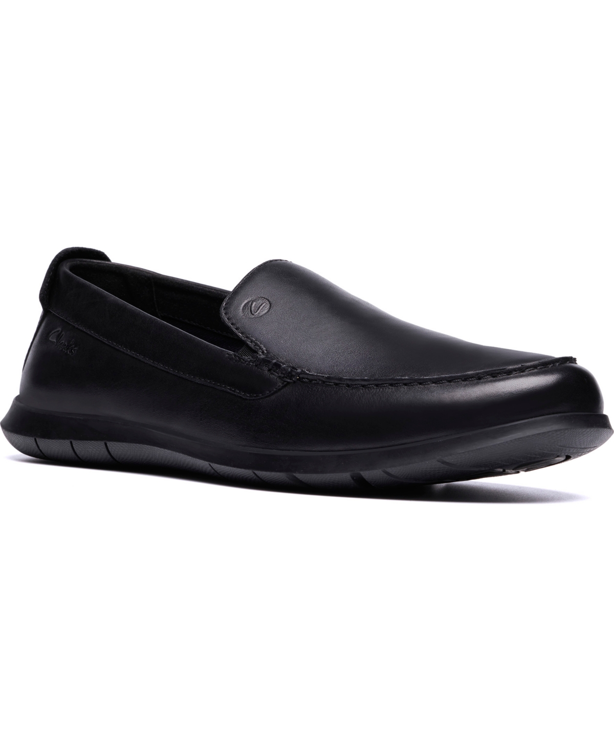 Men's Flexway Step Slip On Loafers - Black smooth leather