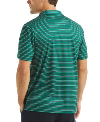 Men's Short Sleeve Striped Performance Golf Polo Shirt