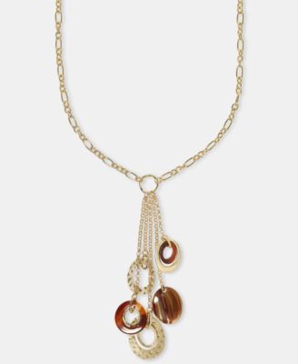 Style & Co - Shaky Bead and Disc Pendant Necklace