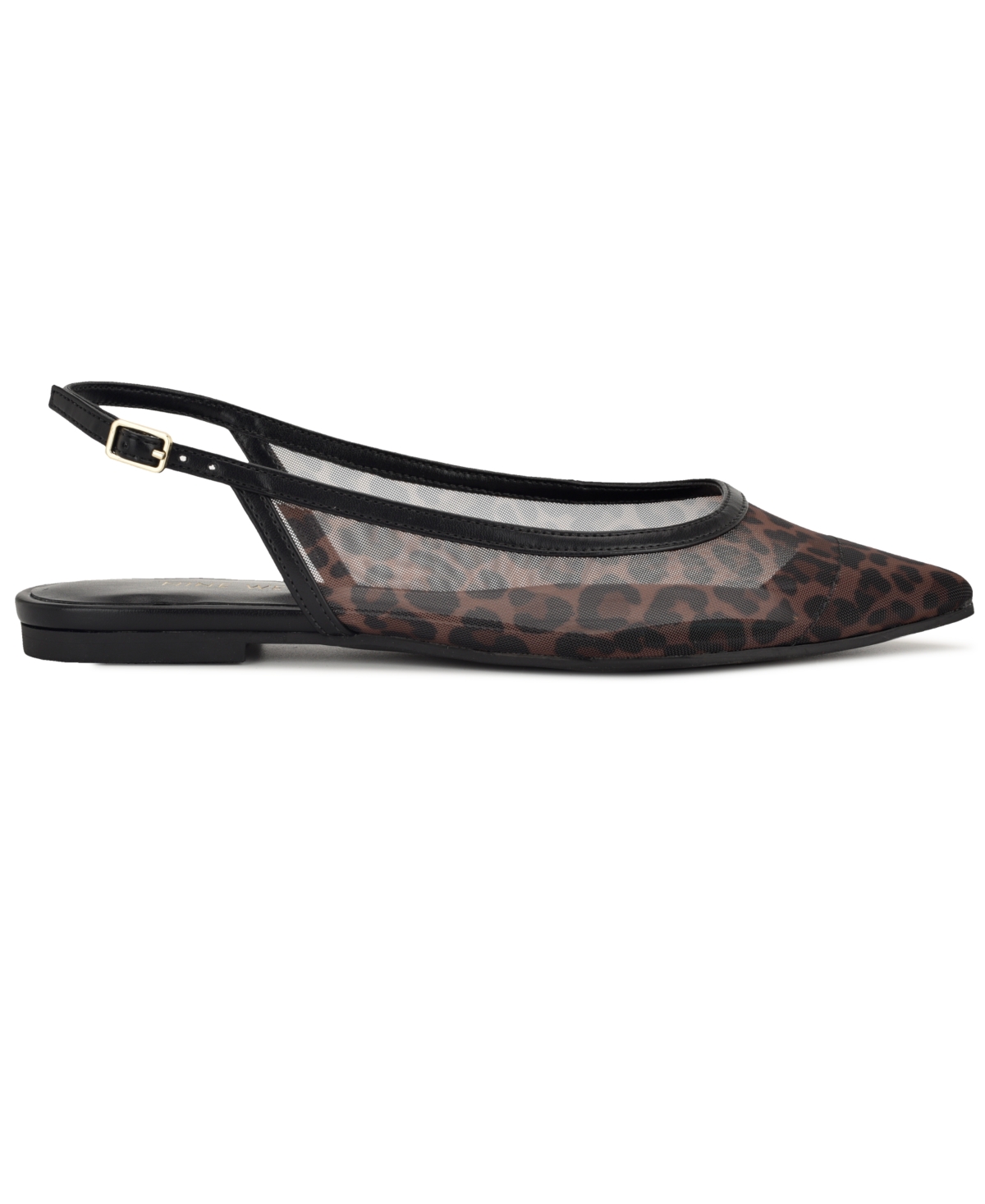 Nine West Brin Mesh Slingback Flat In Animal Print