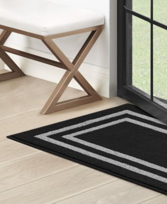 Double Line Border Tufted Runner Rug, 30" x 120"