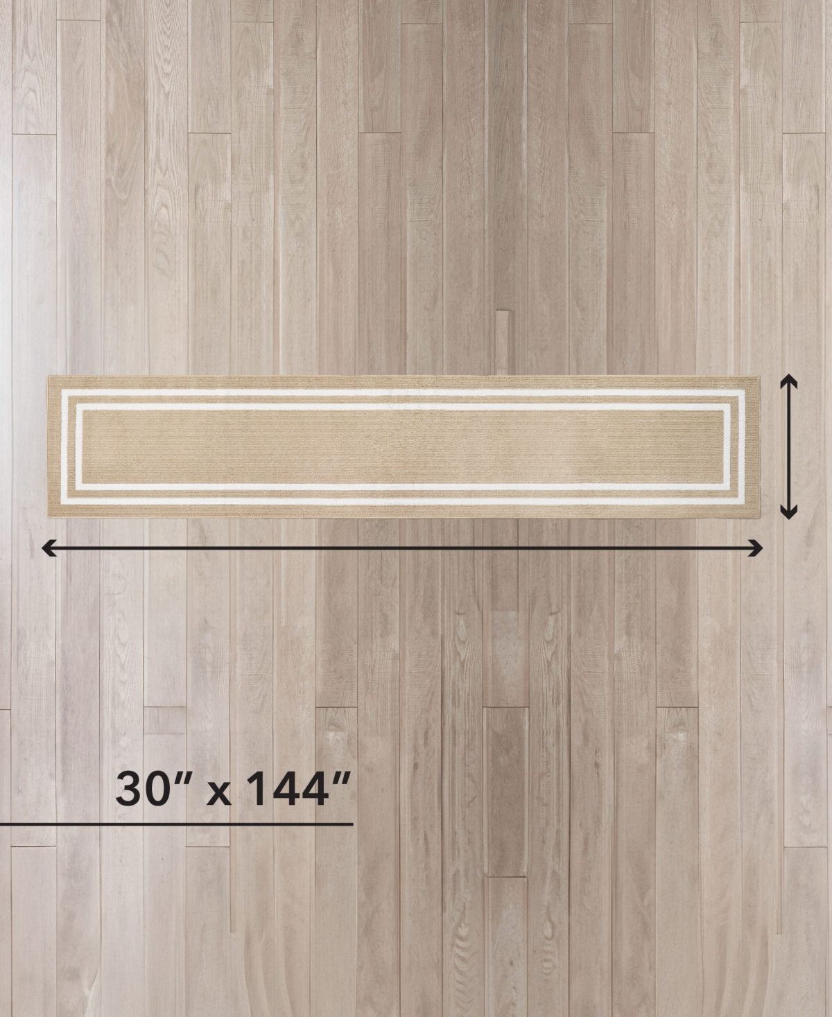 Jean Pierre New York Double Line Border Tufted Runner Rug