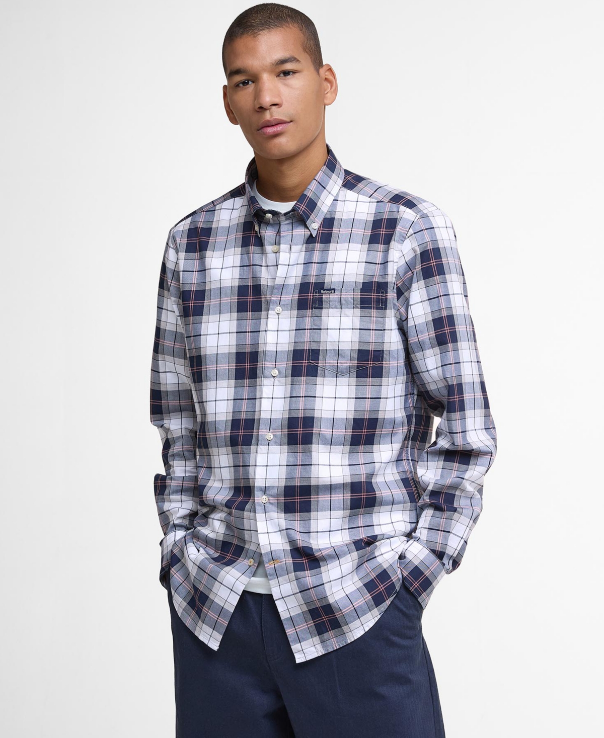 Barbour Men's Turner Tailored-fit Micro-houndstooth Button-down Shirt In Multi