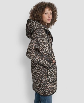 Women's Hooded Toggle Quilted Coat