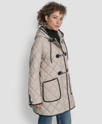 Women's Hooded Toggle Quilted Coat