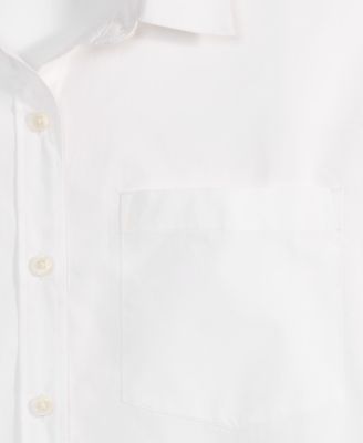 Women's Cotton Poplin Relaxed Shirt, Macy's Exclusive