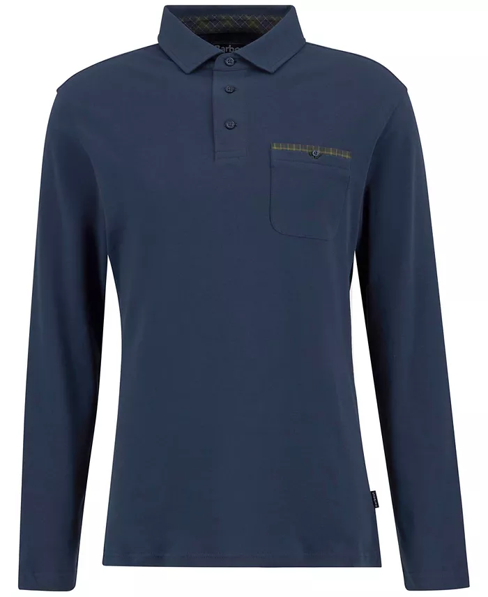 Men's Tailored Fit Premium Corpatch Long Sleeve Polo Shirt - thumbnail 6