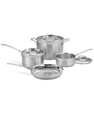 Cuisinart - MultiClad Pro 7-Pc. Stainless Steel Cookware Set